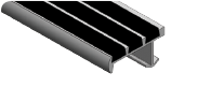 Extruded Aluminum Ribbed Abrasive Treads